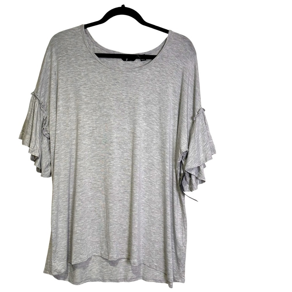 GNW Women’s L NWT Heather Gray Short Sleeve Knit Top
